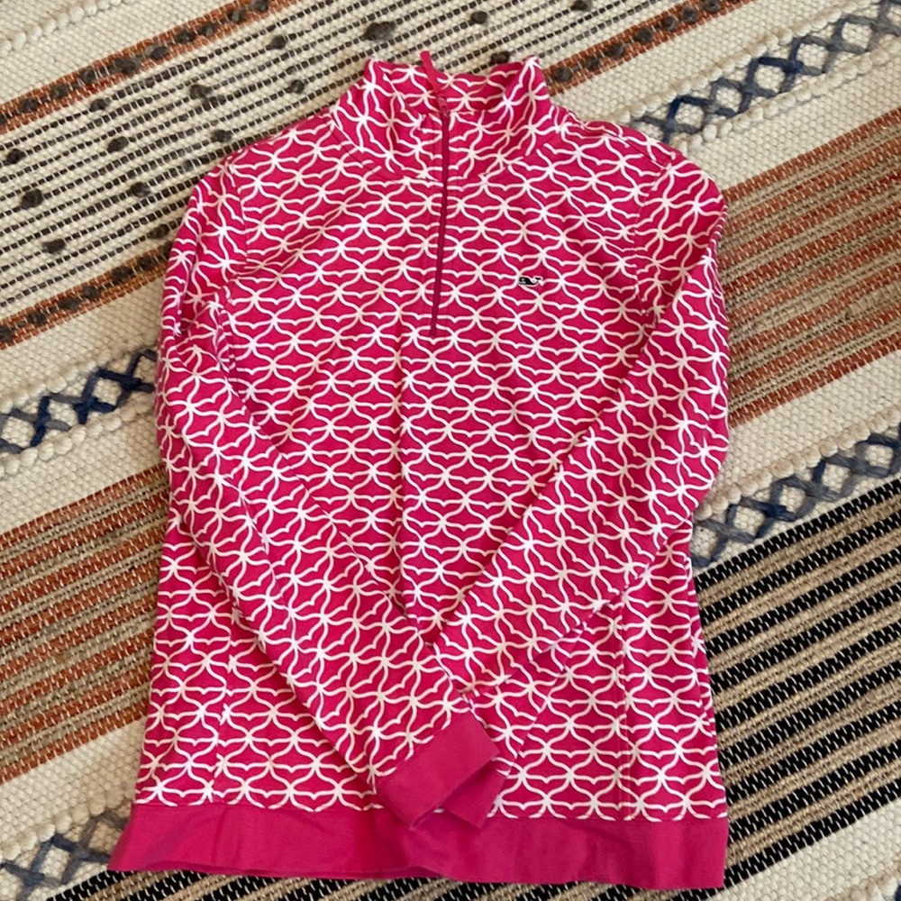Vineyard vines 3/4 zip long sleeve. Pink size medium